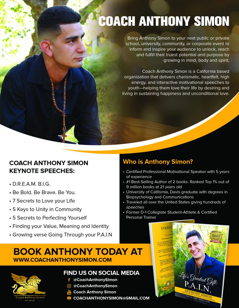 Anthony Simon - Speaker, Author, Coach